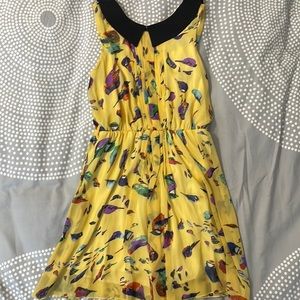 Yellow bird dress